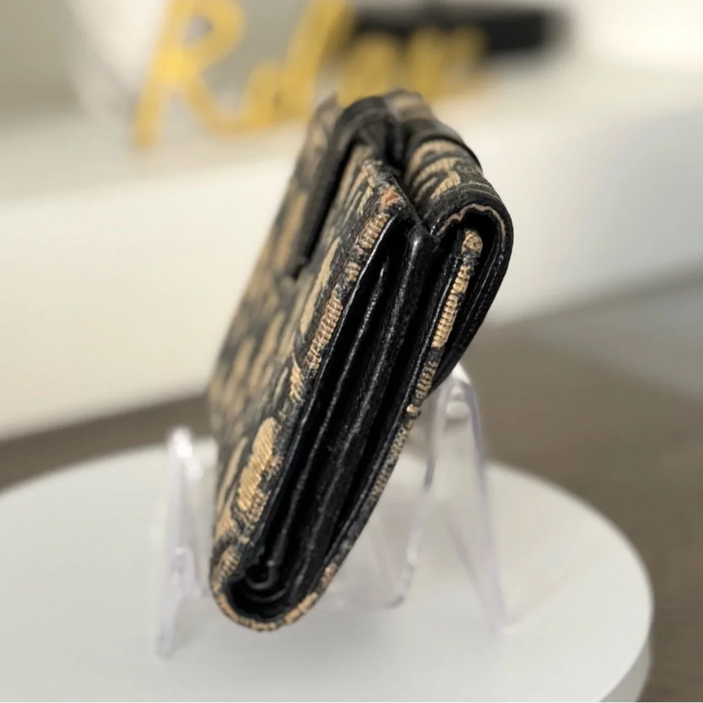 Dior Trotter Pattern Compact Wallet - Vintage